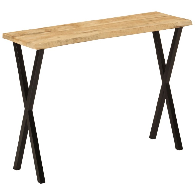 vidaXL Konsolentisch mit Baumkante 105x33x76 cm Massivholz Mango vidaXL Konsolentisch mit Baumkante 105x33x76 cm Massivholz Mango