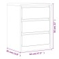 vidaXL Nachtschrank SAUDA Eiche-Optik 44x35x56 cm Massivholz Kiefer vidaXL Nachtschrank SAUDA Eiche-Optik 44x35x56 cm Massivholz Kiefer