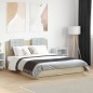 vidaXL Bettgestell mit Kopfteil Sonoma-Eiche 135x190 cm Holzwerkstoff vidaXL Bettgestell mit Kopfteil Sonoma-Eiche 135x190 cm Holzwerkstoff