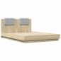 vidaXL Bettgestell mit Kopfteil Sonoma-Eiche 150x200 cm Holzwerkstoff vidaXL Bettgestell mit Kopfteil Sonoma-Eiche 150x200 cm Holzwerkstoff