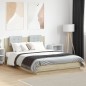 vidaXL Bettgestell mit Kopfteil Sonoma-Eiche 150x200 cm Holzwerkstoff vidaXL Bettgestell mit Kopfteil Sonoma-Eiche 150x200 cm Holzwerkstoff
