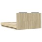 vidaXL Bettgestell mit Kopfteil Sonoma-Eiche 150x200 cm Holzwerkstoff vidaXL Bettgestell mit Kopfteil Sonoma-Eiche 150x200 cm Holzwerkstoff