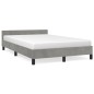 vidaXL Bettgestell mit Kopfteil Hellgrau 120x190 cm Samt vidaXL Bettgestell mit Kopfteil Hellgrau 120x190 cm Samt