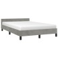 vidaXL Bettgestell mit Kopfteil Hellgrau 120x190 cm Samt vidaXL Bettgestell mit Kopfteil Hellgrau 120x190 cm Samt
