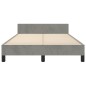 vidaXL Bettgestell mit Kopfteil Hellgrau 120x190 cm Samt vidaXL Bettgestell mit Kopfteil Hellgrau 120x190 cm Samt