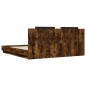 vidaXL Bettgestell mit Kopfteil Räuchereiche 160x200 cm Holzwerkstoff vidaXL Bettgestell mit Kopfteil Räuchereiche 160x200 cm Holzwerkstoff