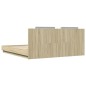 vidaXL Bettgestell mit Kopfteil Sonoma-Eiche 200x200 cm Holzwerkstoff vidaXL Bettgestell mit Kopfteil Sonoma-Eiche 200x200 cm Holzwerkstoff