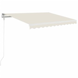 vidaXL Markise Manuell Einziehbar 350x250 cm Creme