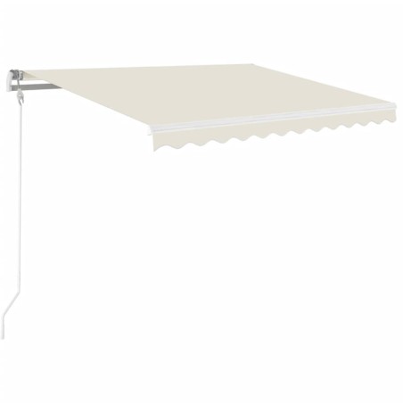 vidaXL Markise Manuell Einziehbar 350x250 cm Creme