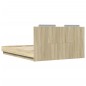 vidaXL Bettgestell mit Kopfteil Sonoma-Eiche 120x200 cm Holzwerkstoff vidaXL Bettgestell mit Kopfteil Sonoma-Eiche 120x200 cm Holzwerkstoff