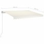 vidaXL Markise Manuell Einziehbar 350x250 cm Creme vidaXL Markise Manuell Einziehbar 350x250 cm Creme