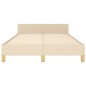 vidaXL Bettgestell mit Kopfteil Creme 120x190 cm Stoff vidaXL Bettgestell mit Kopfteil Creme 120x190 cm Stoff