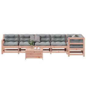 vidaXL 7-tlg. Garten-Lounge-Set mit Kissen Massivholz Douglasie