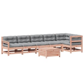 vidaXL 7-tlg. Garten-Lounge-Set mit Kissen Massivholz Douglasie