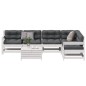 vidaXL 7-tlg. Garten-Lounge-Set mit Kissen Weiß Massivholz Kiefer vidaXL 7-tlg. Garten-Lounge-Set mit Kissen Weiß Massivholz Kiefer