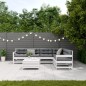 vidaXL 7-tlg. Garten-Lounge-Set mit Kissen Weiß Massivholz Kiefer vidaXL 7-tlg. Garten-Lounge-Set mit Kissen Weiß Massivholz Kiefer