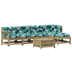 vidaXL 6-tlg. Garten-Lounge-Set mit Kissen Imprägniertes Kiefernholz