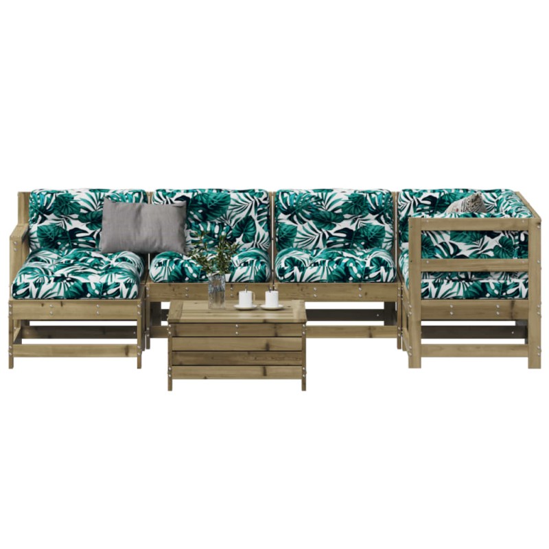 vidaXL 7-tlg. Garten-Lounge-Set mit Kissen Imprägniertes Kiefernholz vidaXL 7-tlg. Garten-Lounge-Set mit Kissen Imprägniertes Kiefernholz