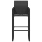 vidaXL Garten-Barhocker 2 Stk. Schwarz Poly Rattan vidaXL Garten-Barhocker 2 Stk. Schwarz Poly Rattan