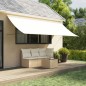 vidaXL Markise Einziehbar Creme 400x150 cm Stoff und Stahl vidaXL Markise Einziehbar Creme 400x150 cm Stoff und Stahl