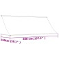 vidaXL Markise Einziehbar Creme 400x150 cm Stoff und Stahl vidaXL Markise Einziehbar Creme 400x150 cm Stoff und Stahl
