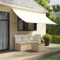 vidaXL Markise Einziehbar Creme 300x150 cm Stoff und Stahl vidaXL Markise Einziehbar Creme 300x150 cm Stoff und Stahl