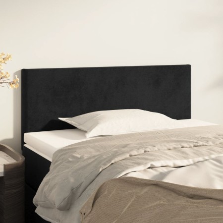 vidaXL Kopfteil Schwarz 100x5x78/88 cm Samt