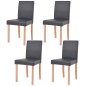 vidaXL Esszimmertisch und Stühle 5-tlg. Kunstleder Eiche Schwarz vidaXL Esszimmertisch und Stühle 5-tlg. Kunstleder Eiche Schwarz