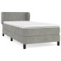 vidaXL Boxspringbett mit Matratze Hellgrau 100x200 cm Samt vidaXL Boxspringbett mit Matratze Hellgrau 100x200 cm Samt