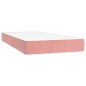 vidaXL Boxspringbett mit Matratze & LED Rosa 100x200 cm Samt vidaXL Boxspringbett mit Matratze & LED Rosa 100x200 cm Samt
