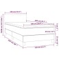 vidaXL Boxspringbett mit Matratze & LED Rosa 100x200 cm Samt vidaXL Boxspringbett mit Matratze & LED Rosa 100x200 cm Samt
