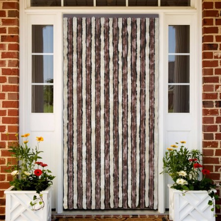 vidaXL Insektenschutz-Vorhang Beige und Hellbraun 120x220 cm Chenille
