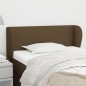 vidaXL Kopfteil mit Ohren Dunkelbraun 83x23x78/88 cm Stoff