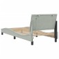 vidaXL Bettgestell mit LED-Leuchten Hellgrau 90x190 cm Samt vidaXL Bettgestell mit LED-Leuchten Hellgrau 90x190 cm Samt