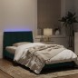 vidaXL Bettgestell mit LED-Leuchten Dunkelgrün 100x200 cm Samt vidaXL Bettgestell mit LED-Leuchten Dunkelgrün 100x200 cm Samt