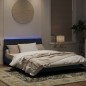 vidaXL Bettgestell mit LED-Leuchten Dunkelgrau 120x200 cm Samt vidaXL Bettgestell mit LED-Leuchten Dunkelgrau 120x200 cm Samt
