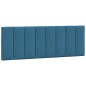 vidaXL Bettgestell mit LED-Leuchten Blau 140x190 cm Samt vidaXL Bettgestell mit LED-Leuchten Blau 140x190 cm Samt