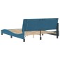 vidaXL Bettgestell mit LED-Leuchten Blau 160x200 cm Samt vidaXL Bettgestell mit LED-Leuchten Blau 160x200 cm Samt