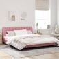 vidaXL Bettgestell mit LED-Leuchten Rosa 180x200 cm Samt vidaXL Bettgestell mit LED-Leuchten Rosa 180x200 cm Samt
