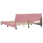 vidaXL Bettgestell mit LED-Leuchten Rosa 180x200 cm Samt vidaXL Bettgestell mit LED-Leuchten Rosa 180x200 cm Samt