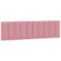 vidaXL Bettgestell mit LED-Leuchten Rosa 180x200 cm Samt vidaXL Bettgestell mit LED-Leuchten Rosa 180x200 cm Samt