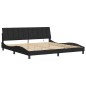 vidaXL Bettgestell mit LED Schwarz 200x200 cm Samt vidaXL Bettgestell mit LED Schwarz 200x200 cm Samt