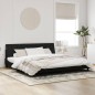 vidaXL Bettgestell mit LED Schwarz 200x200 cm Samt vidaXL Bettgestell mit LED Schwarz 200x200 cm Samt