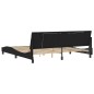 vidaXL Bettgestell mit LED Schwarz 200x200 cm Samt vidaXL Bettgestell mit LED Schwarz 200x200 cm Samt