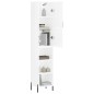 Highboard Hochglanz-Weiß 34,5x34x180 cm Holzwerkstoff Highboard Hochglanz-Weiß 34,5x34x180 cm Holzwerkstoff