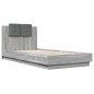 vidaXL Bettgestell mit Kopfteil Grau Sonoma 100x200 cm Holzwerkstoff vidaXL Bettgestell mit Kopfteil Grau Sonoma 100x200 cm Holzwerkstoff