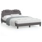 vidaXL Bettgestell mit Kopfteil Grau 120x200 cm Kunstleder vidaXL Bettgestell mit Kopfteil Grau 120x200 cm Kunstleder