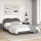 vidaXL Bettgestell mit Kopfteil Grau 120x200 cm Kunstleder vidaXL Bettgestell mit Kopfteil Grau 120x200 cm Kunstleder