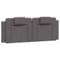 vidaXL Bettgestell mit Kopfteil Grau 120x200 cm Kunstleder vidaXL Bettgestell mit Kopfteil Grau 120x200 cm Kunstleder