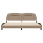 vidaXL Bettgestell mit Kopfteil Cappuccino-Braun 200x200 cm Kunstleder vidaXL Bettgestell mit Kopfteil Cappuccino-Braun 200x200 cm Kunstleder